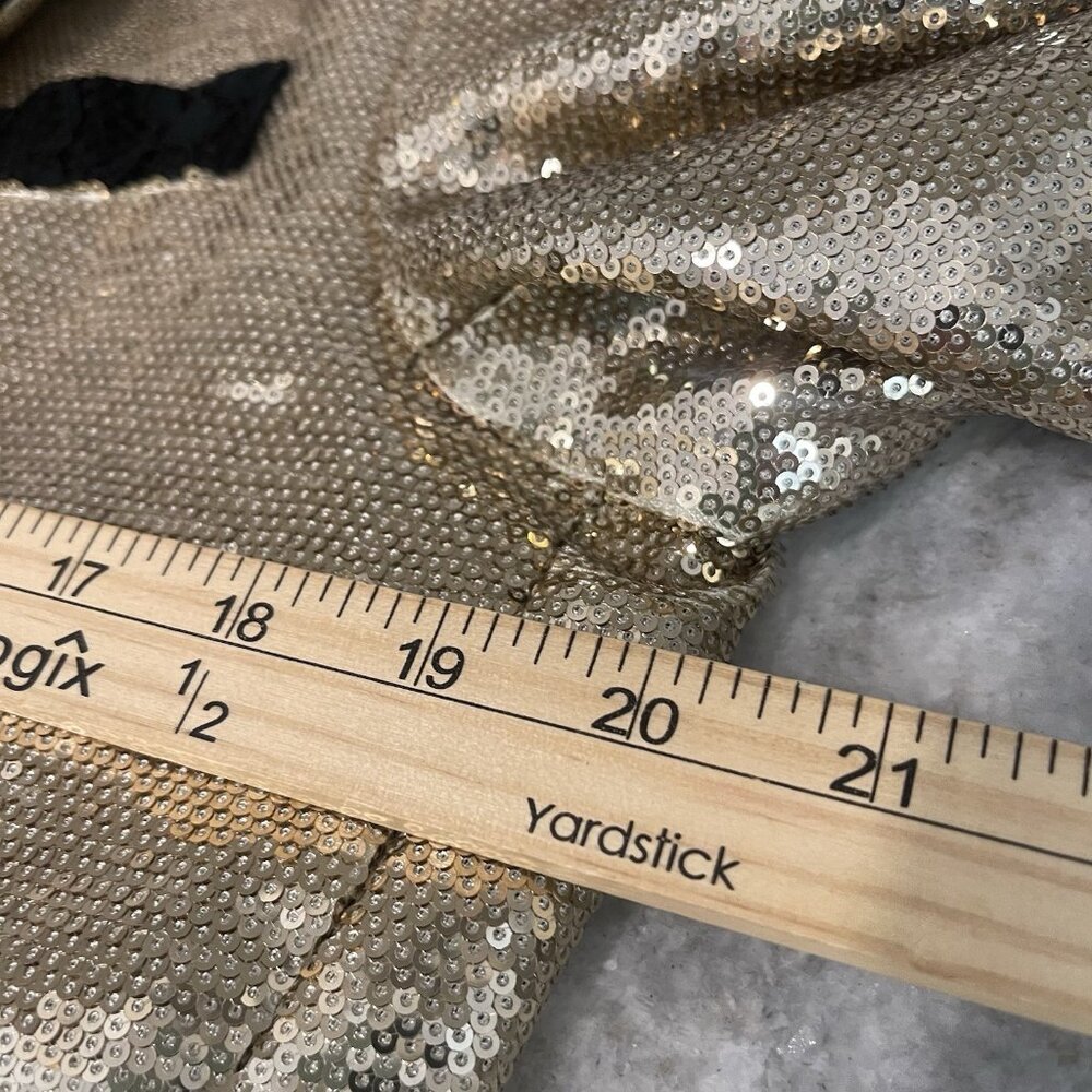 Saint Lorenzo Blazer Mens 40 Gold Sequin Classic Suit Jacket Sport Coat Formal - Picture 4 of 11